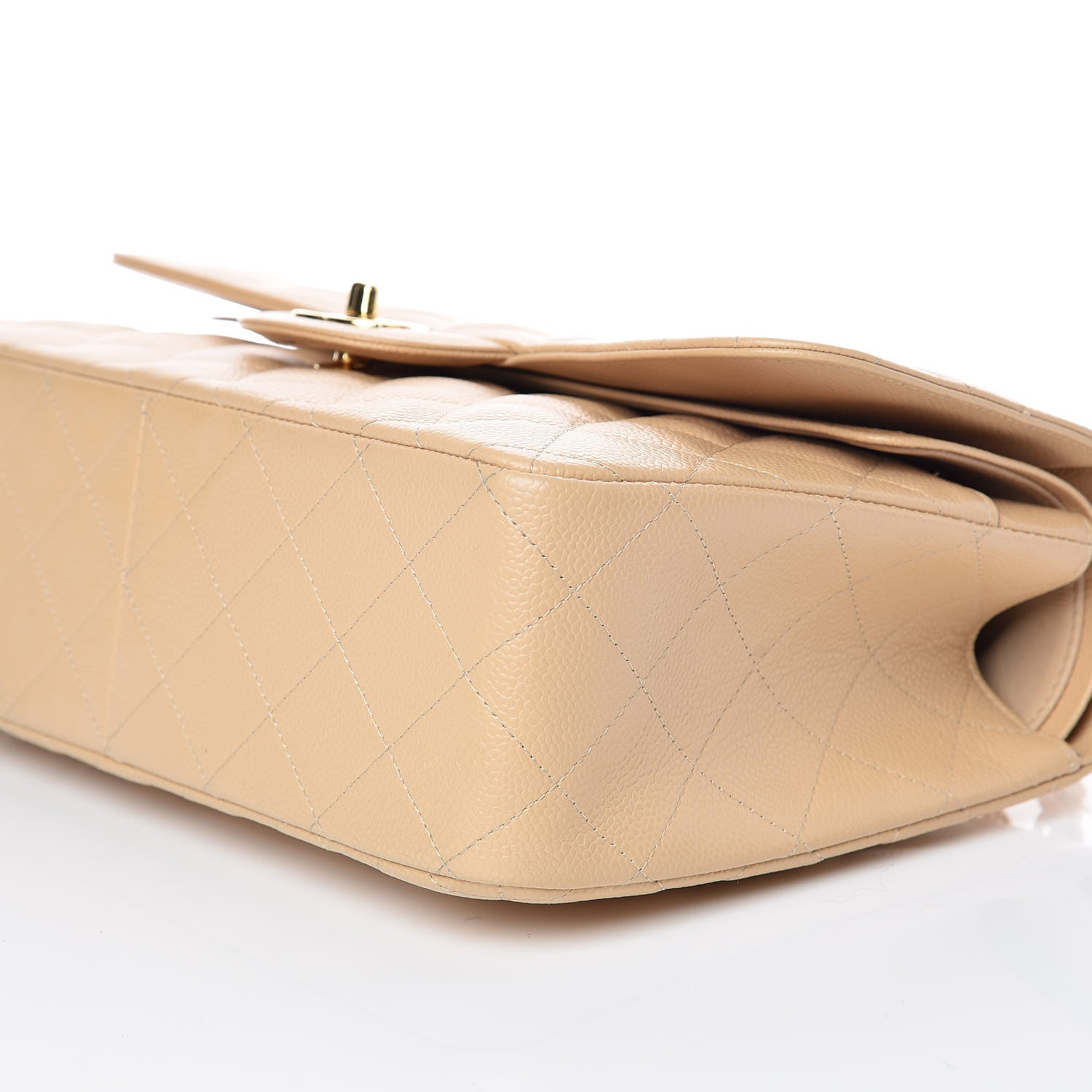 Chanel Caviar Quilted Jumbo Double Flap Beige Clair 6 of 10
