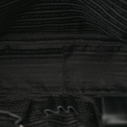 Prada Tessuto Nylon Saffiano Metal Triangle Logo Work Bag Black 5 of 14