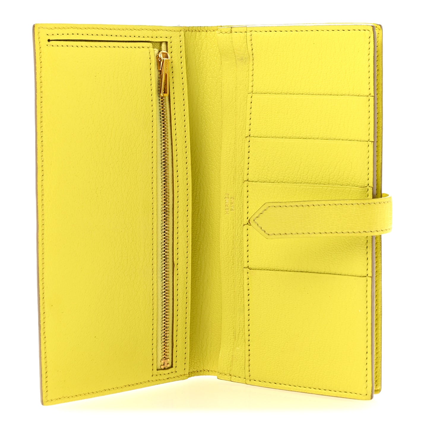 Chevre Mysore Bearn Gusset Wallet Lime