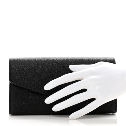 Louis Vuitton Empreinte Sarah Wallet NM Black 2 of 8