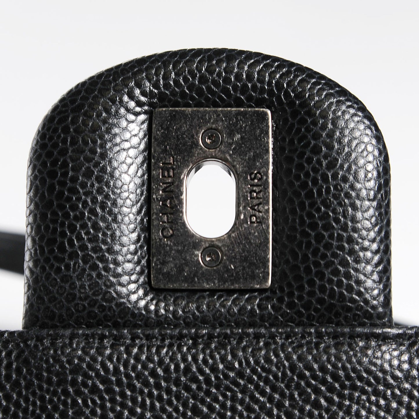 Caviar Quilted Large Retro Class Flap Black