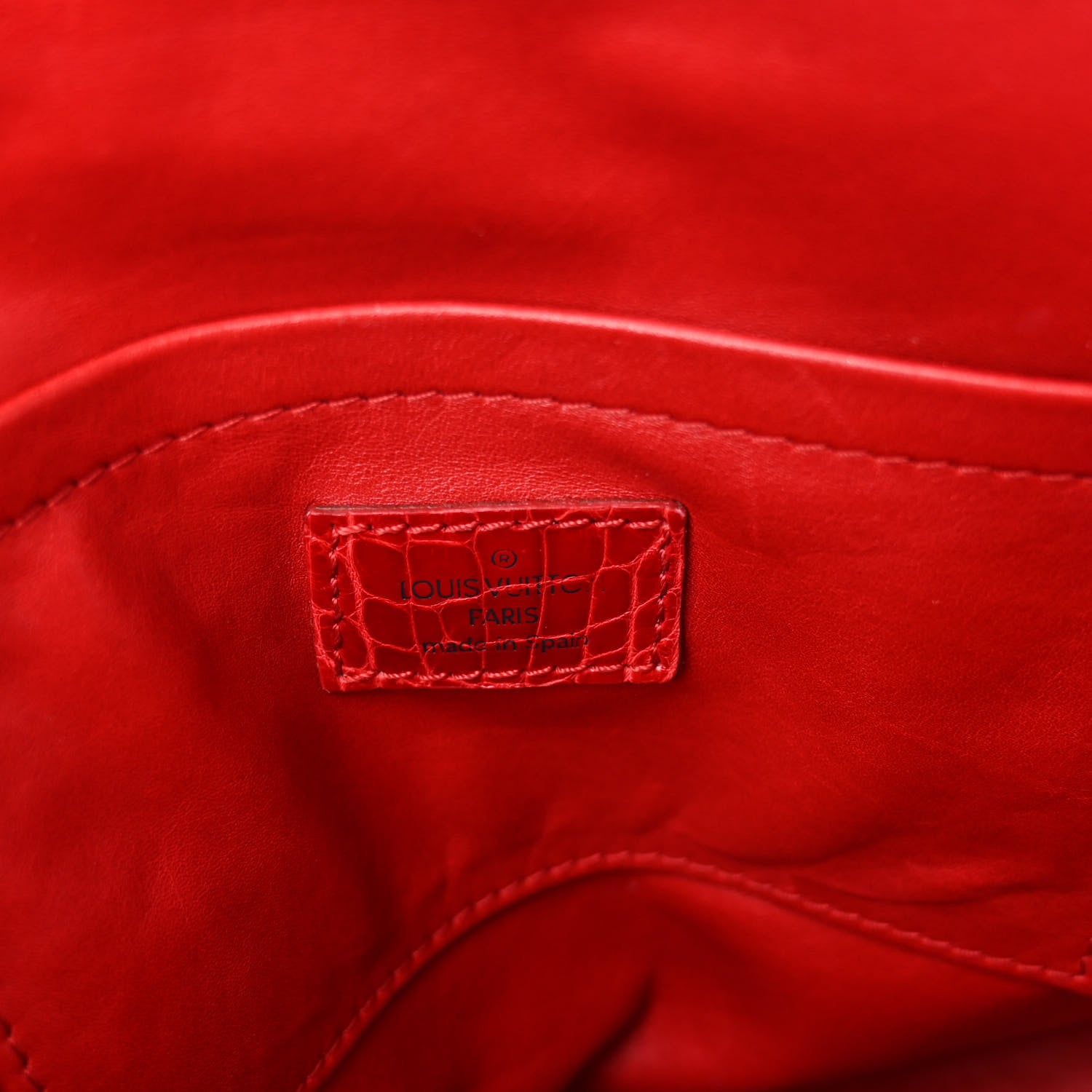 Louis Vuitton Monogram Velours Alligator Gracie MM Rouge 6 of 10