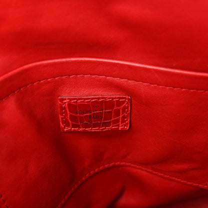Louis Vuitton Monogram Velours Alligator Gracie MM Rouge 6 of 10