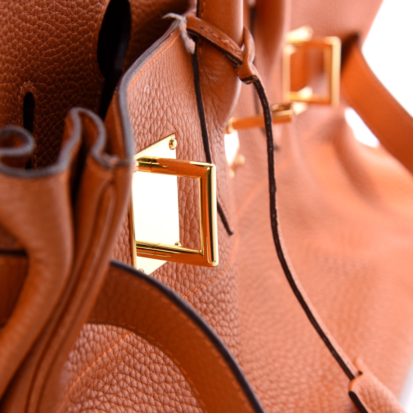 Taurillon Clemence JPG Birkin 42 Orange