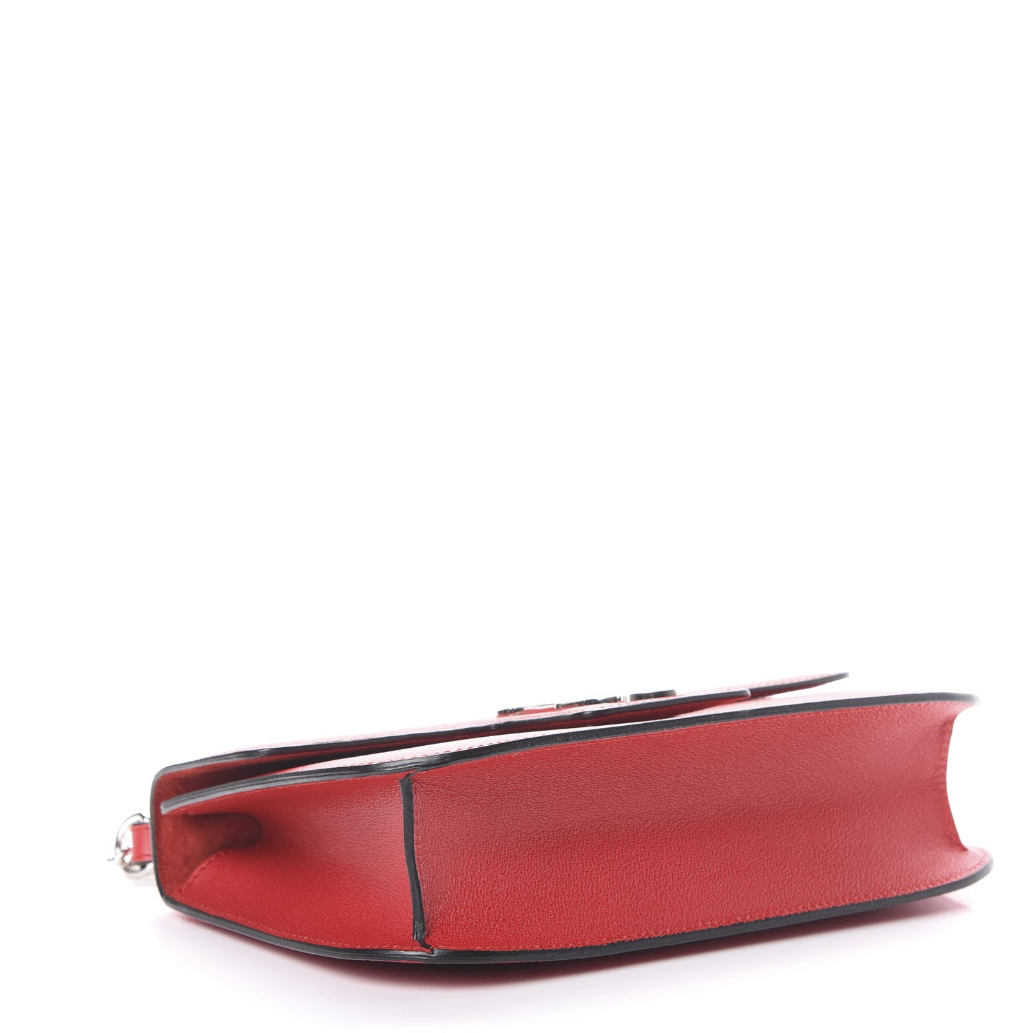 Alexander McQueen Grained Calfskin Medium Insignia Flap China Red 3 of 9
