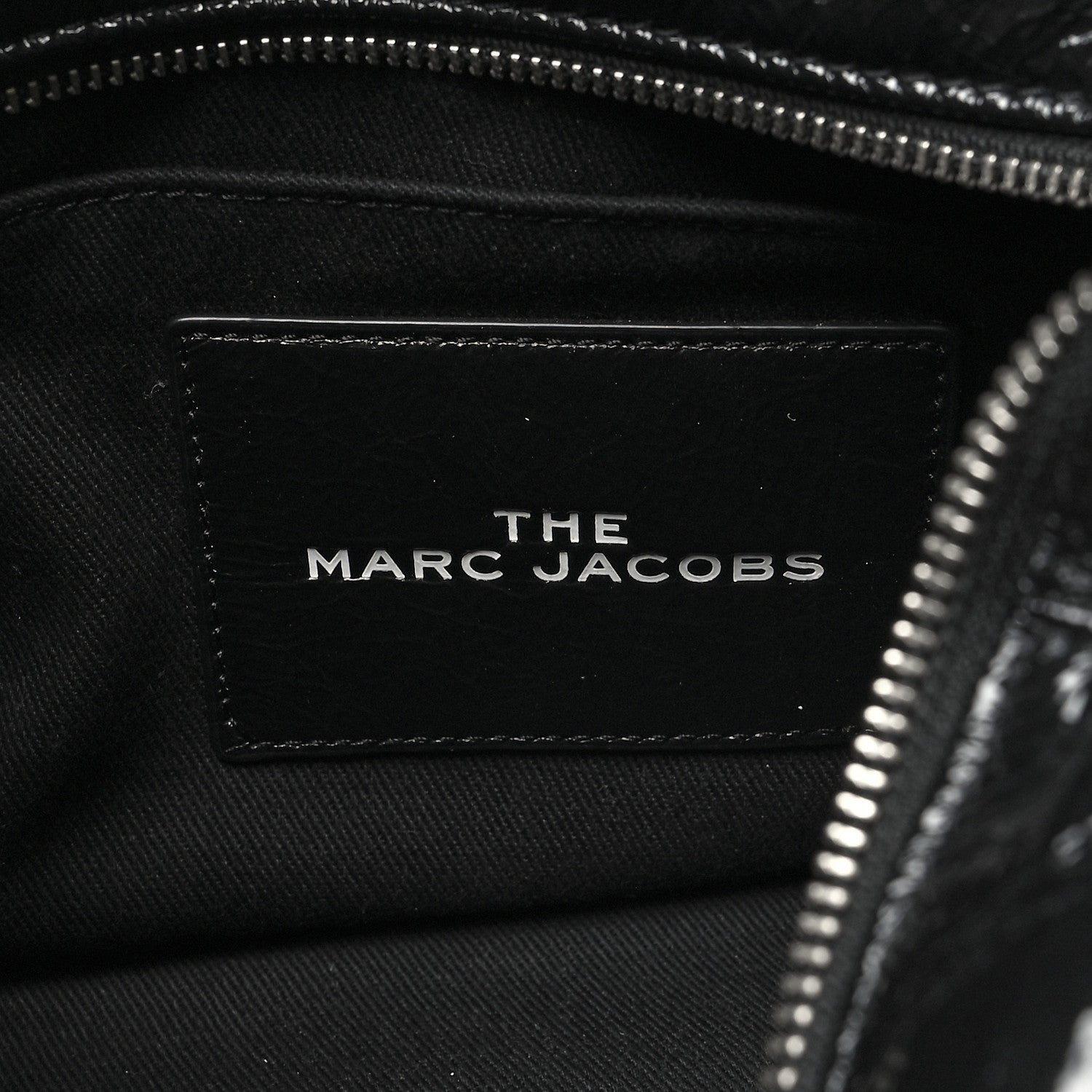 Marc Jacobs Shiny Crinkled Calfskin Small The Tote Bag Black 6 of 9