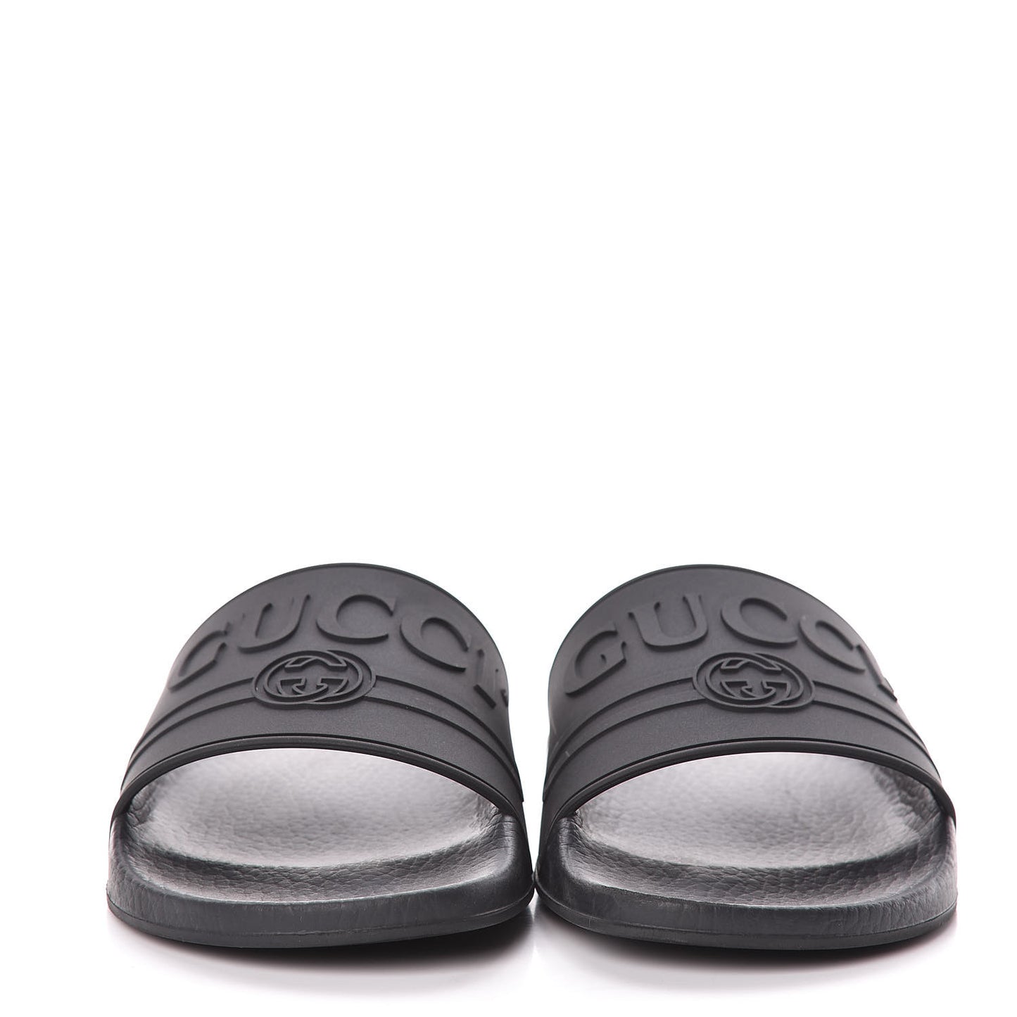 Rubber Womens Logo Slide Sandals 39 Black