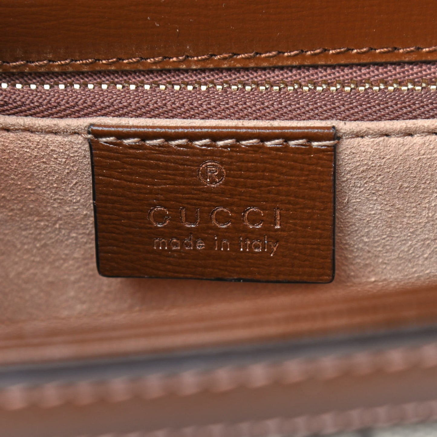 GG Supreme Monogram Horsebit 1955 Shoulder Bag Beige Brown Sugar