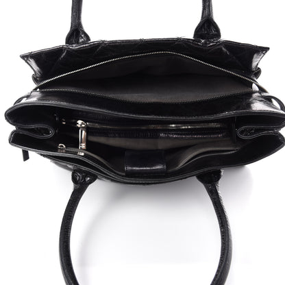 Chanel Glazed Calfskin Quilted Large New Portobello Tote Black 4 of 13