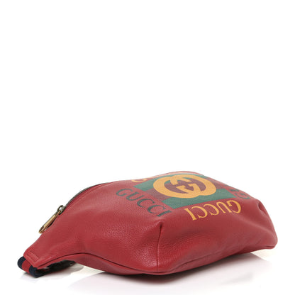 Gucci Grained Calfskin Logo Belt Bag Hibiscus Red 4 of 10