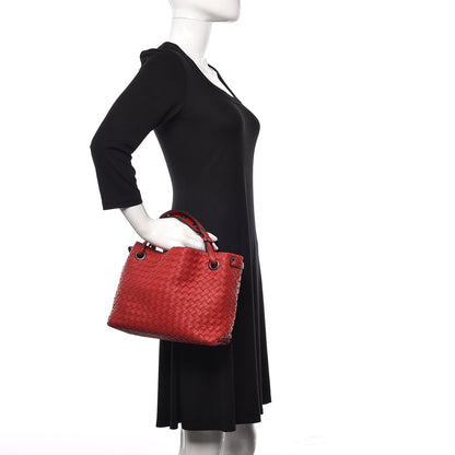 Bottega Veneta Nappa Intrecciato Small Bella Tote Red 2 of 12