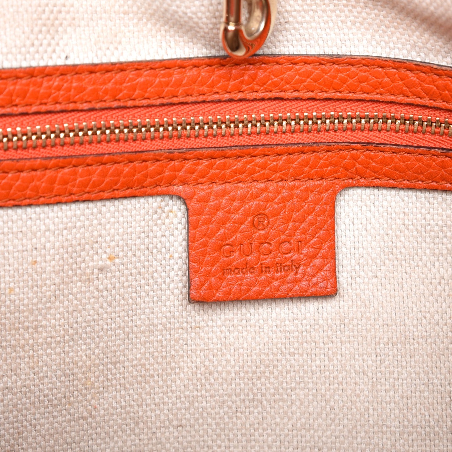 Pebbled Calfskin Medium Soho Chain Shoulder Bag Sun Orange