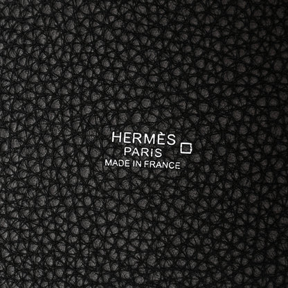 Hermes Taurillon Clemence Matte Alligator Picotin Lock Touch 22 MM Black 6 of 11