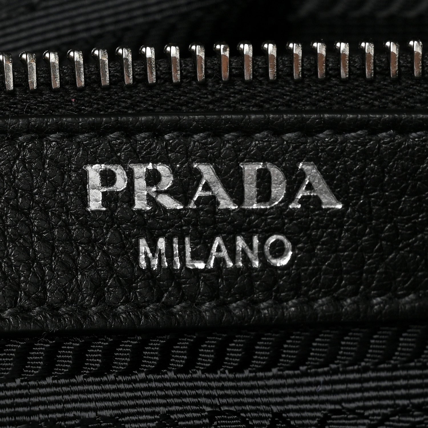 Prada Vitello Phenix Logo Hobo Black 6 of 7