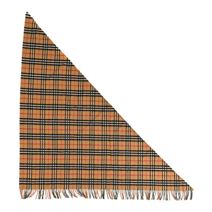 Burberry Cashmere Vintage Check Cape Scarf Antique Yellow 1 of 3
