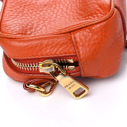 Prada Vitello Daino Mini Camera Crossbody Papaya 16 of 17