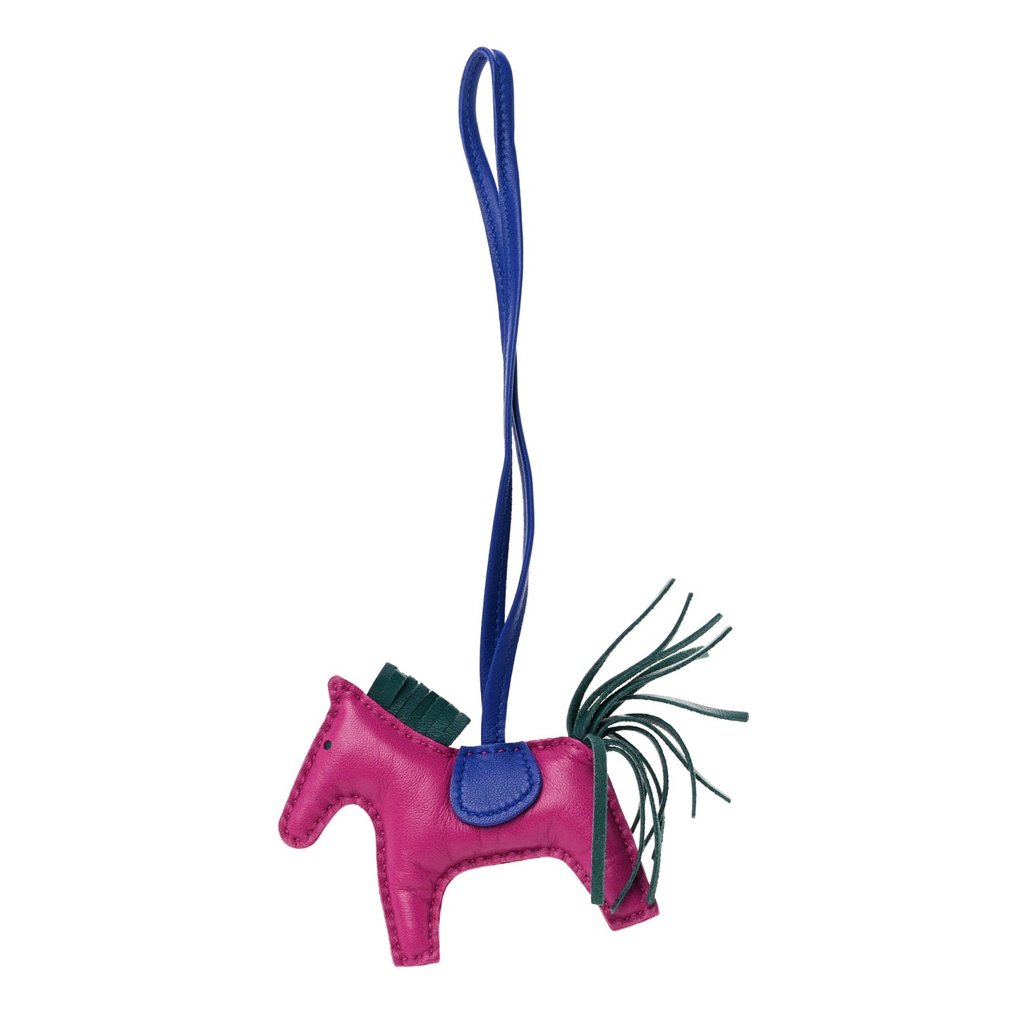 Milo Lambskin Grigri Rodeo Horse Bag Charm PM Rose Pourpre Bleu Electrique Malachite