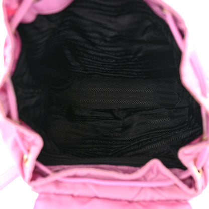 Prada Tessuto Nylon Vela Quilted Cinch Backpack Pink 5 of 16