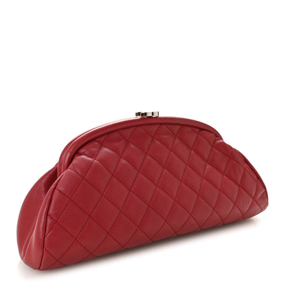 Chanel Lambskin Quilted Timeless Clutch Red 3 of 9