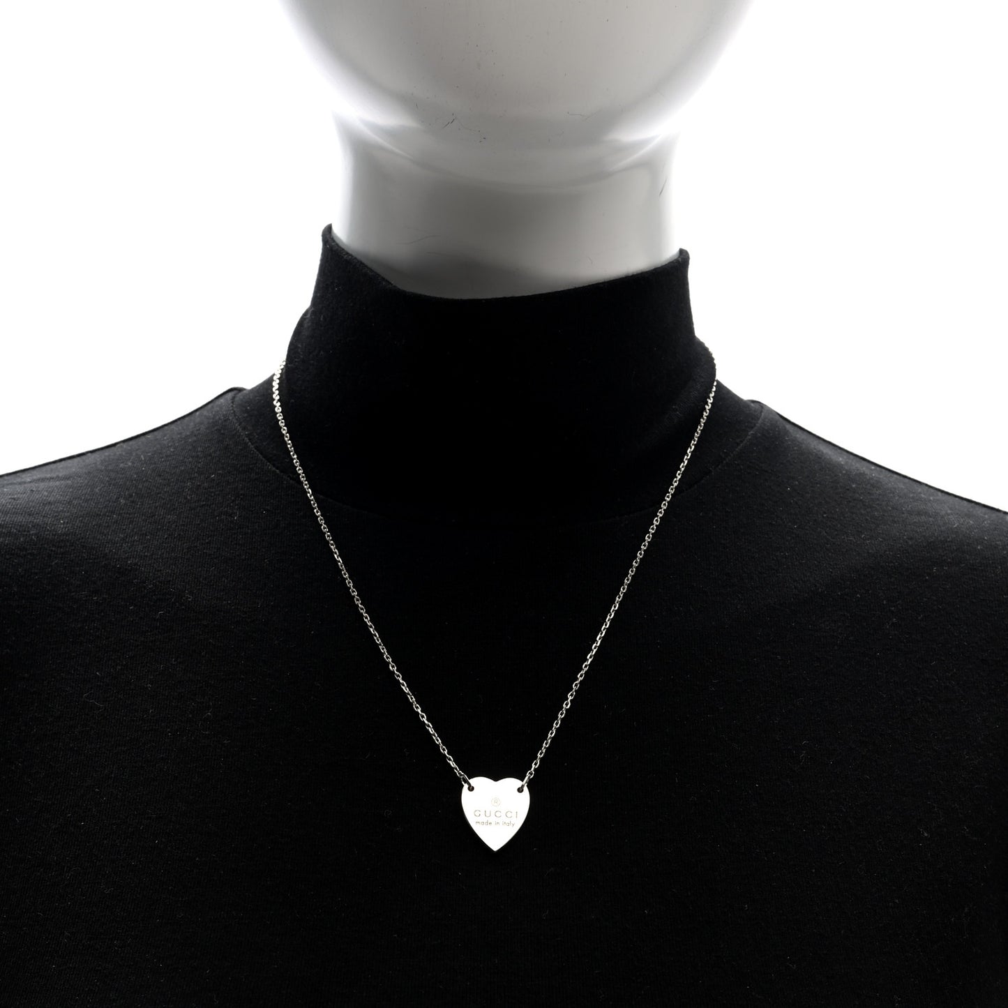 Sterling Silver Trademark Heart Pendant Necklace