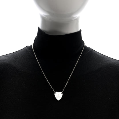 Gucci Sterling Silver Trademark Heart Pendant Necklace 2 of 6