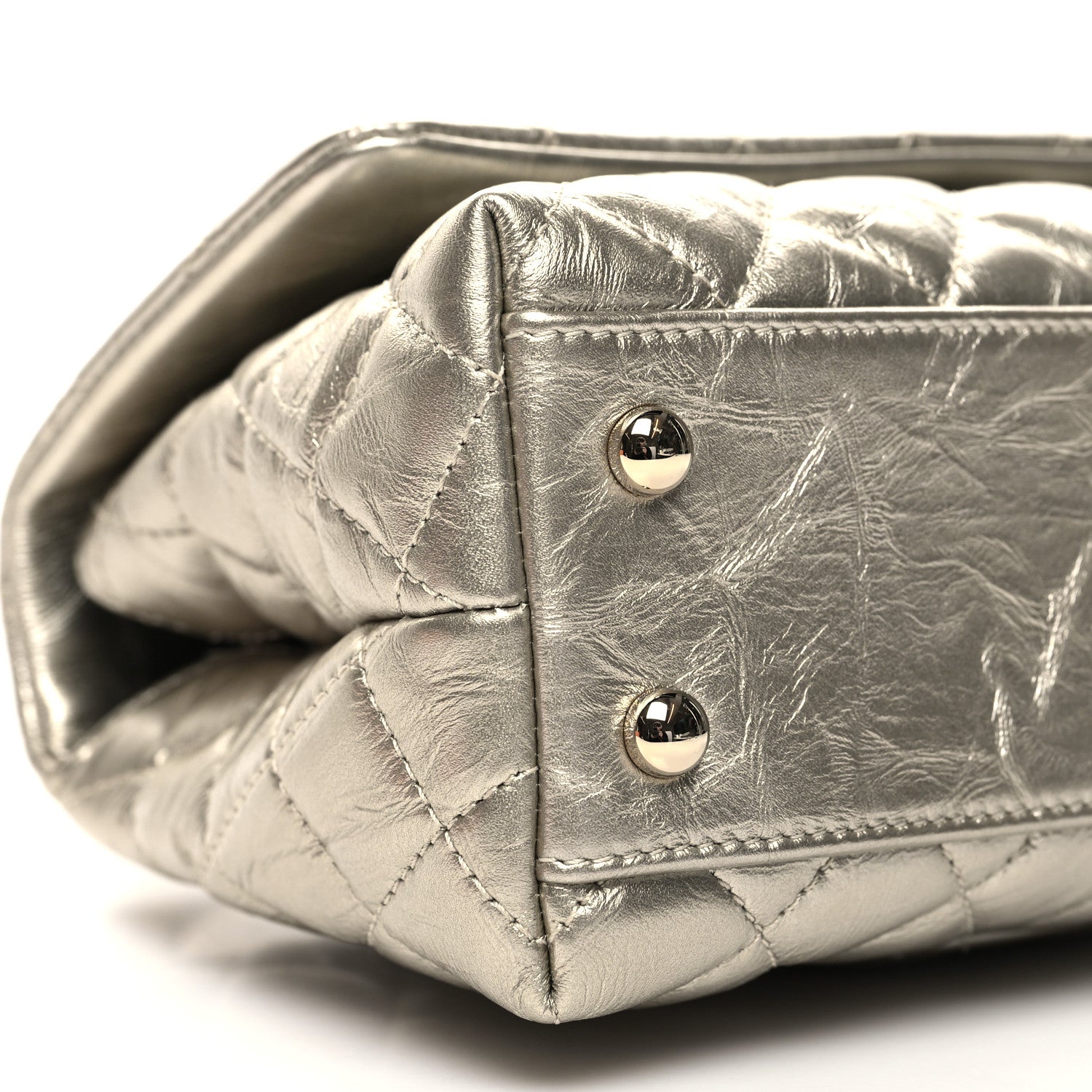 Chanel Metallic Aged Calfskin Quilted Mini Coco Handle Flap Gold 9 of 10