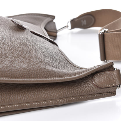 Hermes Taurillon Clemence Evelyne III GM Etoupe 17 of 20