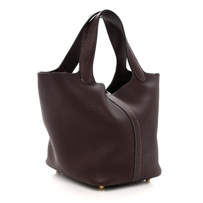 Hermes Taurillon Clemence Picotin Lock 18 PM Rouge Sellier 3 of 11