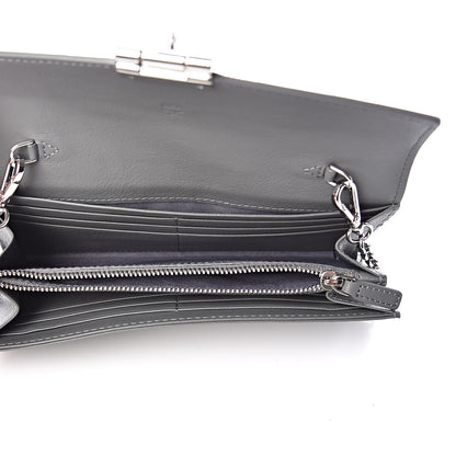 MCM Calfskin Ottomar Large Patricia Wallet On Chain Grey 5 of 9