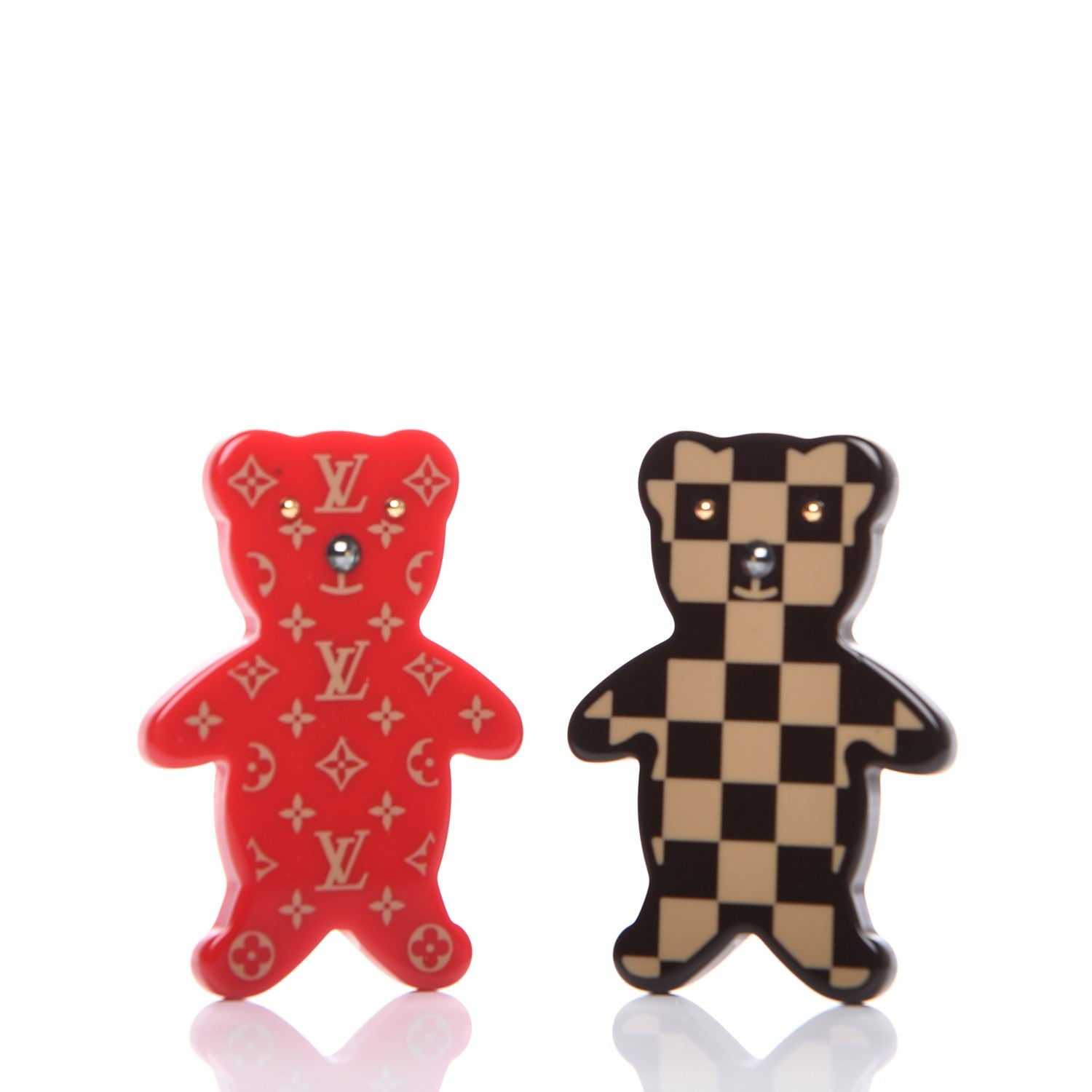 Louis Vuitton Teddy Bear Nonours Pin Brooch Set 3 of 8
