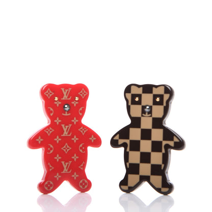 Louis Vuitton Teddy Bear Nonours Pin Brooch Set 3 of 8