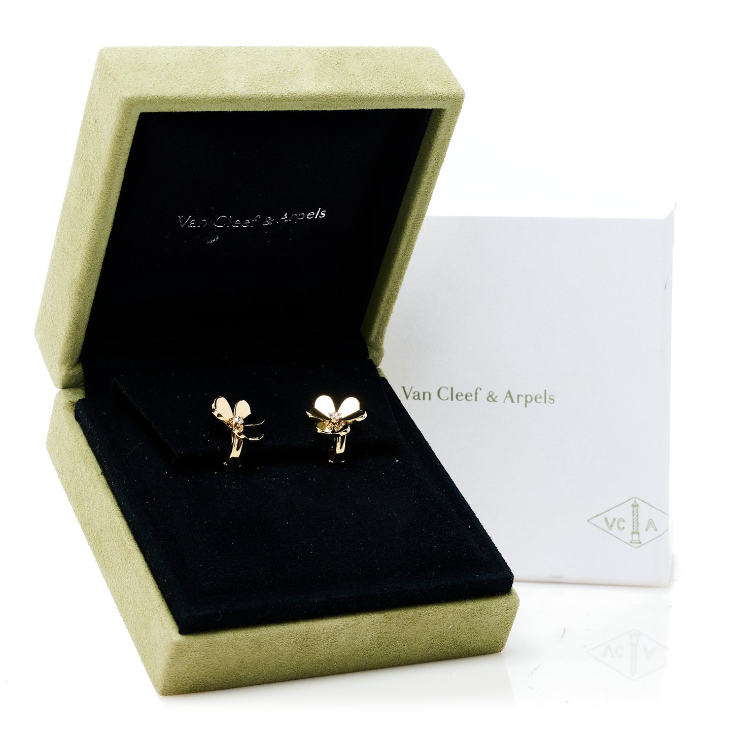 18K Yellow Gold Diamond Small Frivole Earrings