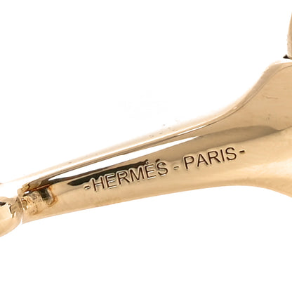 Hermes Permabrass Mors Scarf Ring Gold 3 of 5