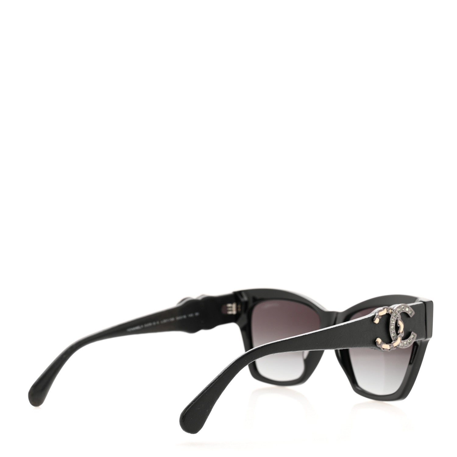 Chanel Acetate Square Cat Eye CC Sunglasses 5456-Q-A Black 4 of 6