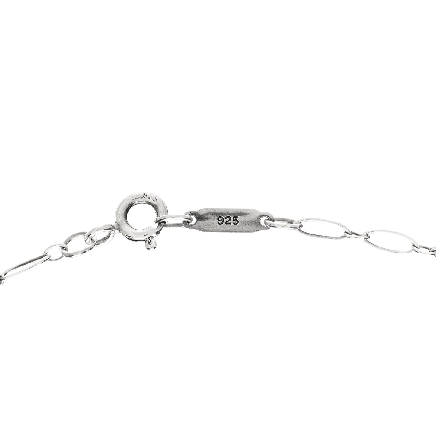 Sterling Silver Oval Link Chain Necklace 17"
