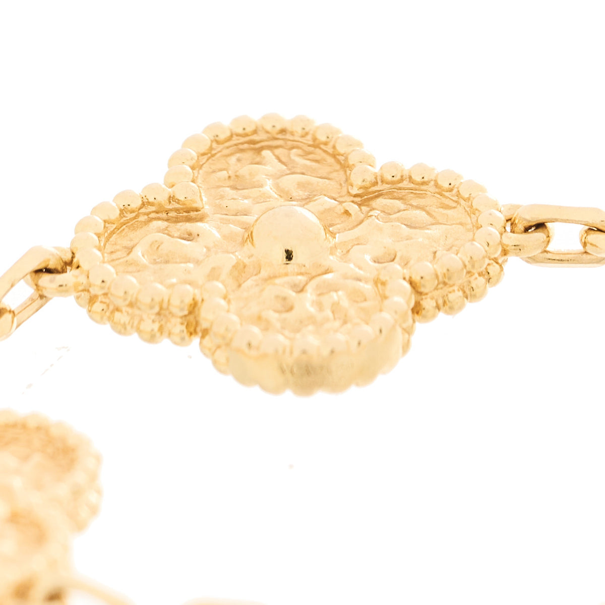 Van Cleef & Arpels 18K Yellow Gold 5 Motifs Vintage Alhambra Bracelet 4 of 5
