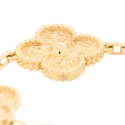 Van Cleef & Arpels 18K Yellow Gold 5 Motifs Vintage Alhambra Bracelet 4 of 5