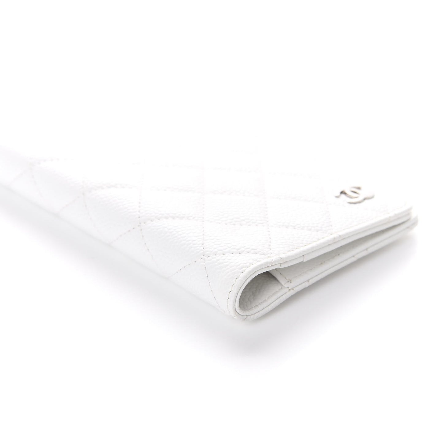 Caviar Quilted Medium Agenda Cover White