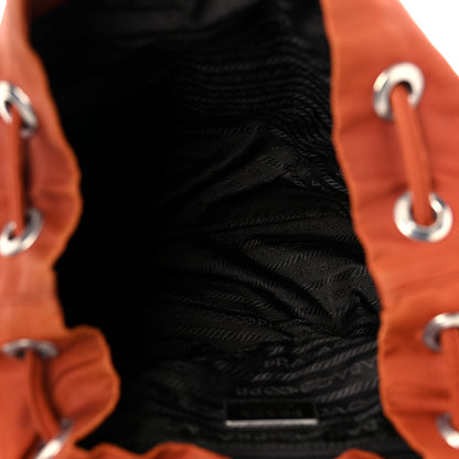 Prada Tessuto Nylon Saffiano Vela Backpack Papaya 7 of 25