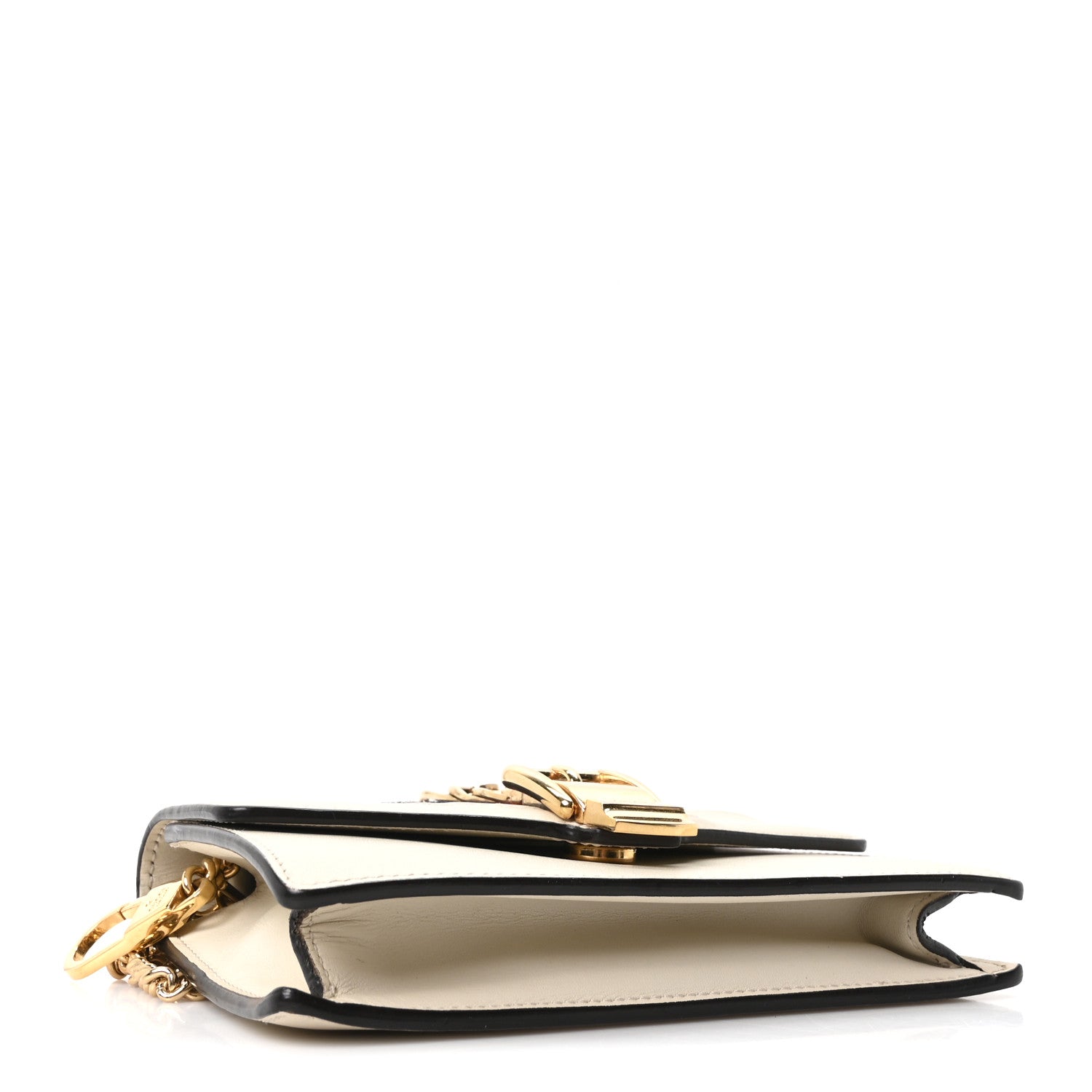 Gucci Calfskin Super Mini Sylvie Chain Shoulder Bag White 4 of 10