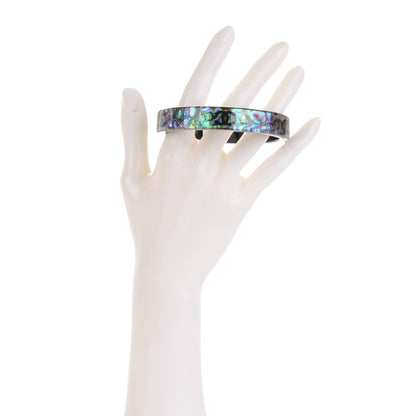 Chanel Resin Mother Of Pearl CC Bangle Black 2 of 5