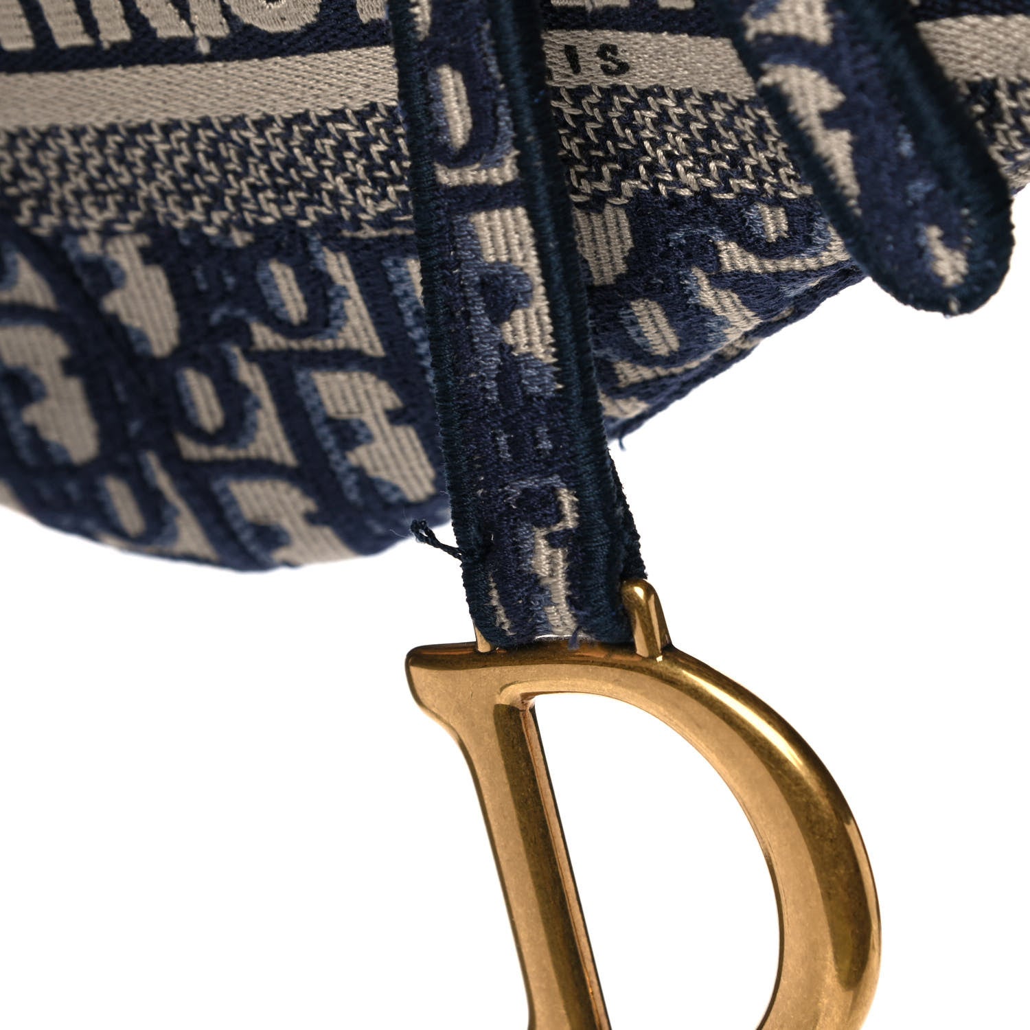 Christian Dior Oblique Embroidered Saddle Bag Blue 12 of 12