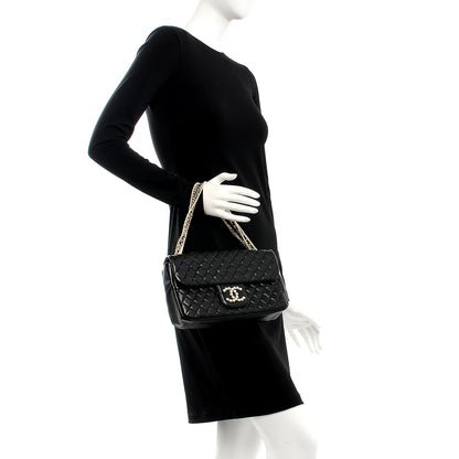 Chanel Lambskin Quilted Medium Westminster Pearl Flap Black 2 of 8