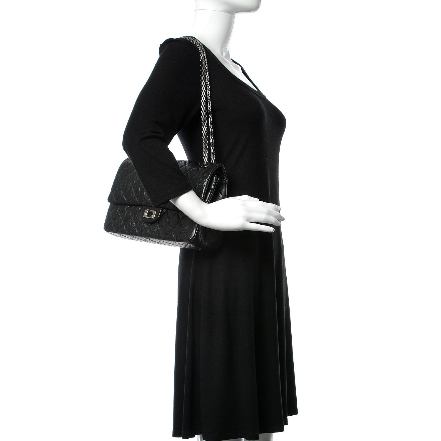 Chanel Aged Calfskin Quilted 2.55 Reissue 226 Flap Black 2 of 12
