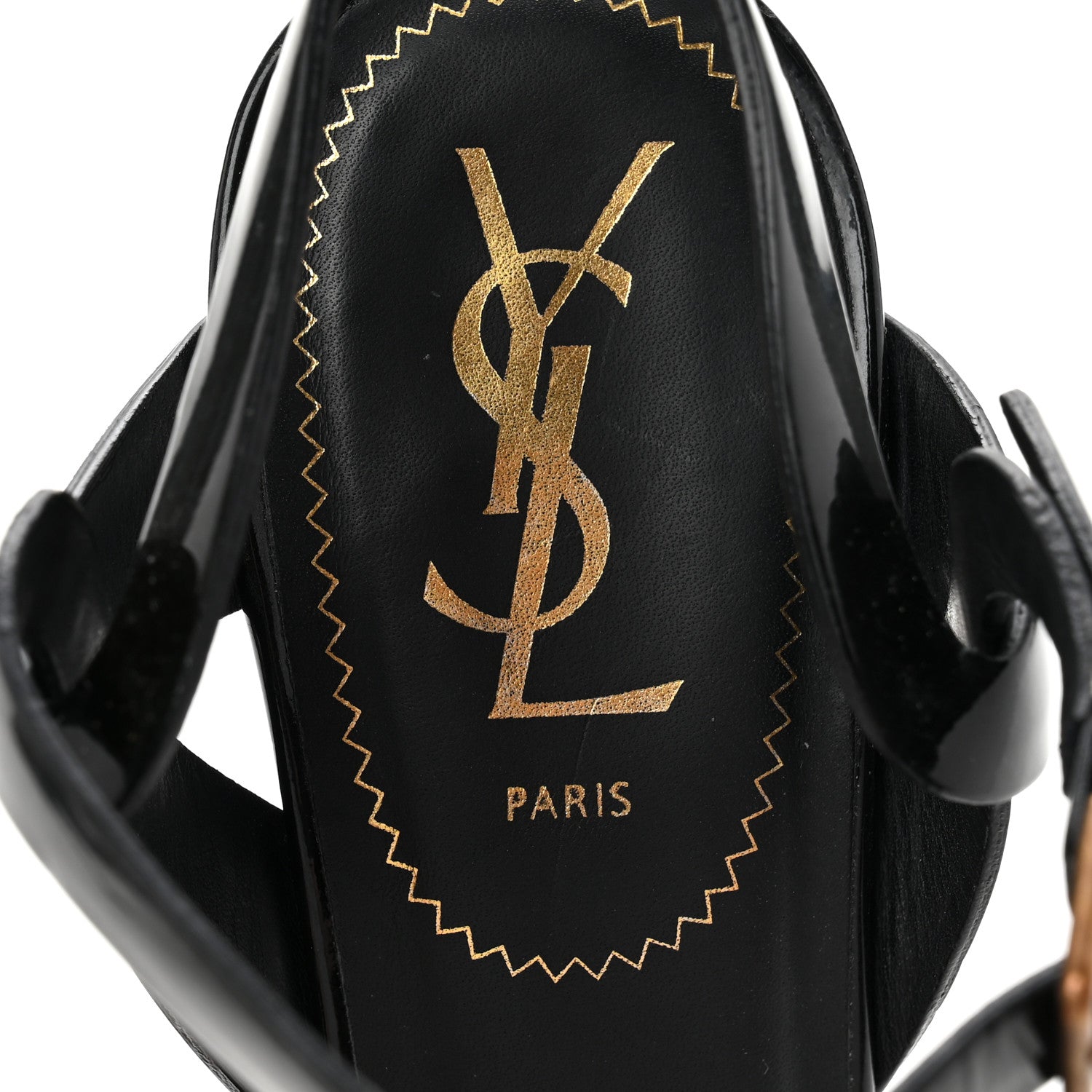Saint Laurent Patent Tribute 105 Platform Sandals 38 Black 8 of 11