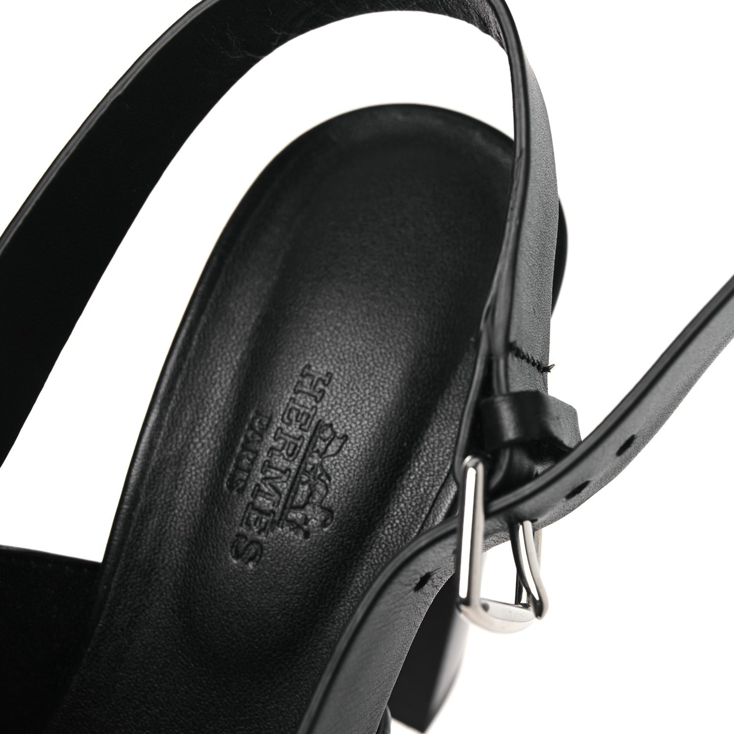 Calfskin Eris 90 Sandals 37 Black
