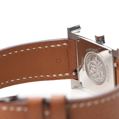 Hermes Stainless Steel Epsom 21mm Heure H Hour Quartz Watch Gold 5 of 6