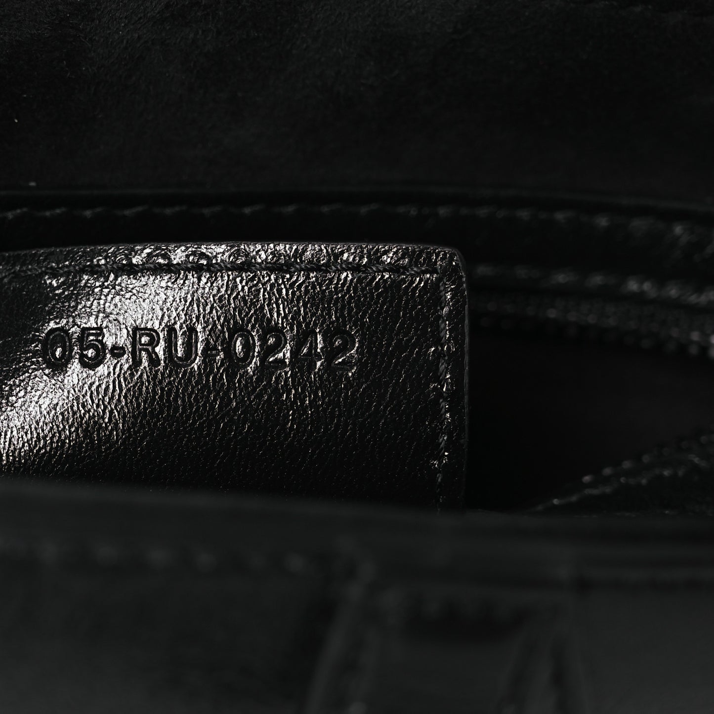 Shiny Crinkled Calfskin Studded Saddle Bag Black
