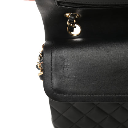 Chanel Lambskin Quilted Medium Double Flap Black 13 of 17