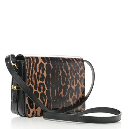 Burberry Calfskin Leopard Small Grace Bag Black 3 of 9